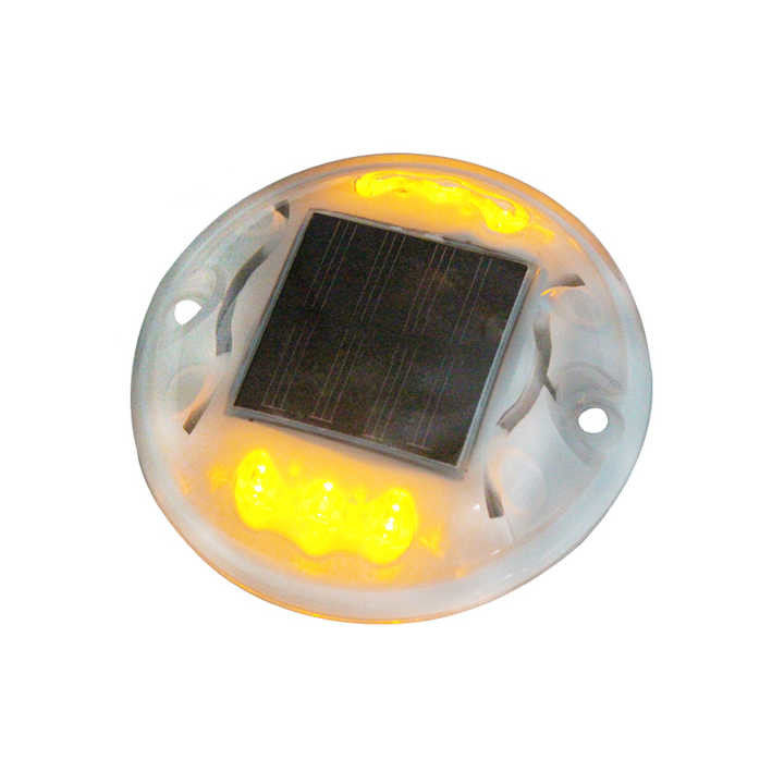 FCC Blasking Solar Road Stud Żółty LED Markery chodnika Odległość widzenia 1000m