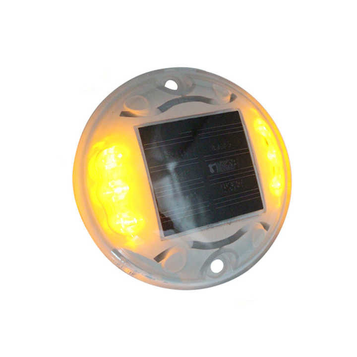 FCC Blasking Solar Road Stud Żółty LED Markery chodnika Odległość widzenia 1000m