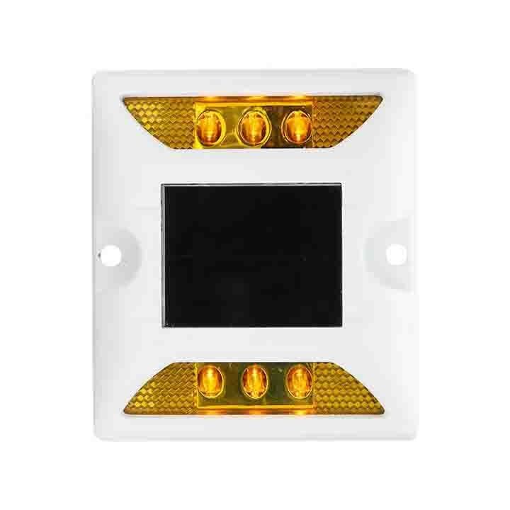 Żółte LED słoneczne przyciski drogowe Aluminium Wysokiej Widoczności Światło drogowe