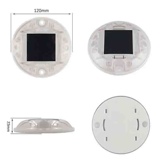 Wysoka jasność PC Okrągły kształt Słoneczny marker chodnika Światło IP68 Plastic Cat Eye