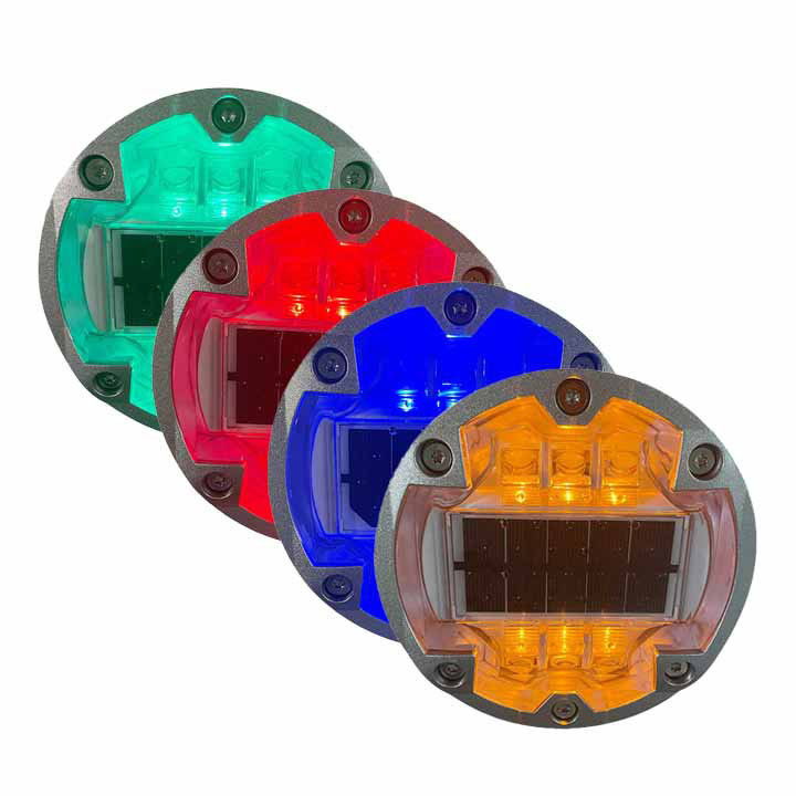 Słońce LED przyciski drogowe wbudowane okrągłe aluminiowe lampy świetlne LED znaków drogowych oczu kota